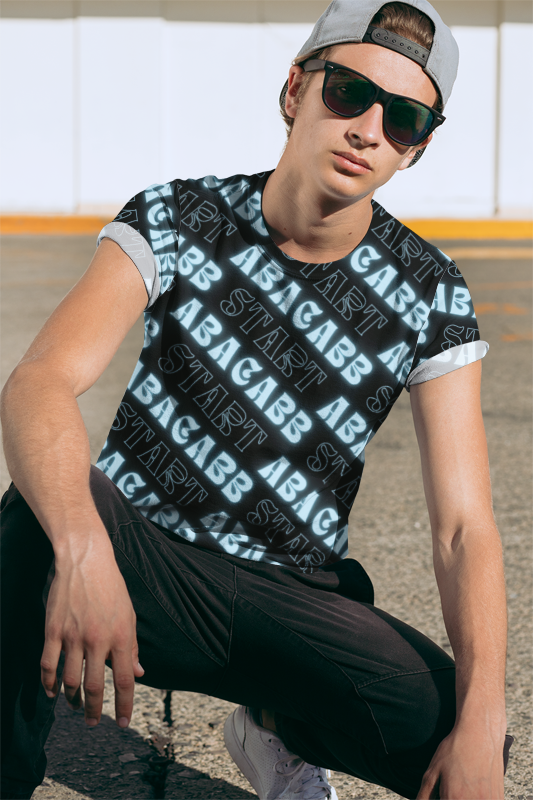 Secret Code Print T-shirt (Black)