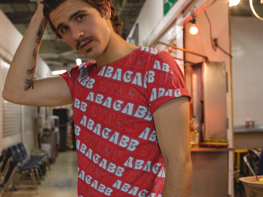 Secret Code Print T-shirt (Red)