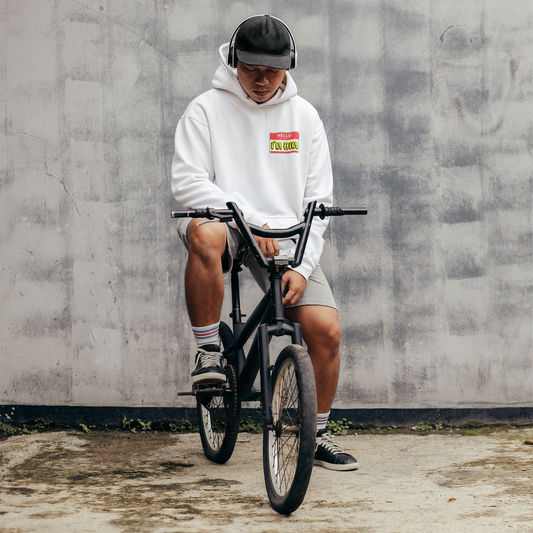 "I'm Him" Embroidered Nametag Hoodie